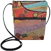 Danny K. Women's Tapestry Bella Purse Crossbody Handbag, Adjustable Cord, Handmade in USA
