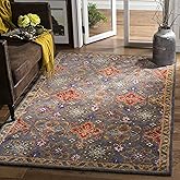 SAFAVIEH Heritage Collection Accent Rug - 3' x 5', Charcoal & Multi, Handmade Traditional Oriental Wool, Ideal for High Traff