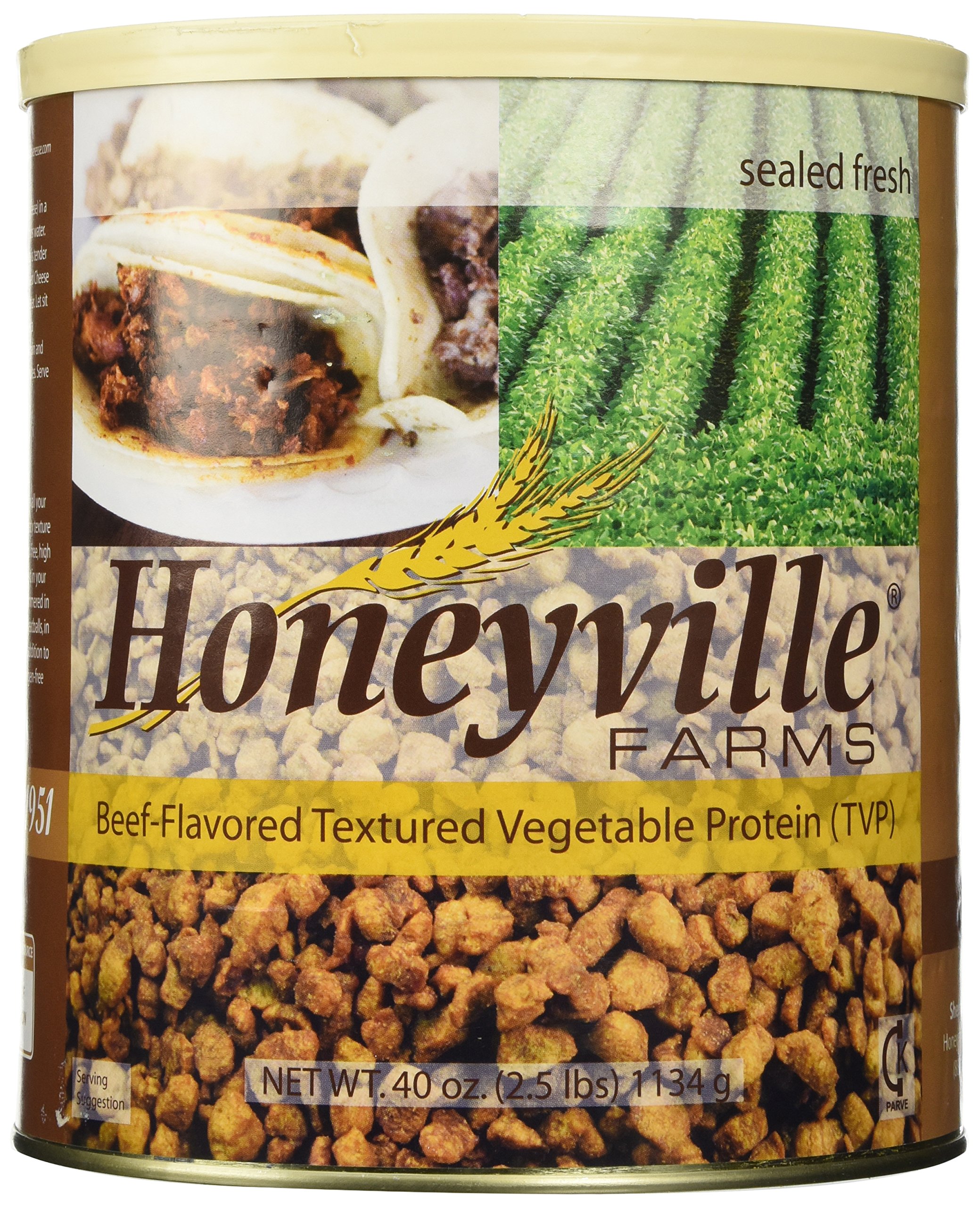 Bacon Flavored Textured Vegetable Protein TVP 2 Pound Can