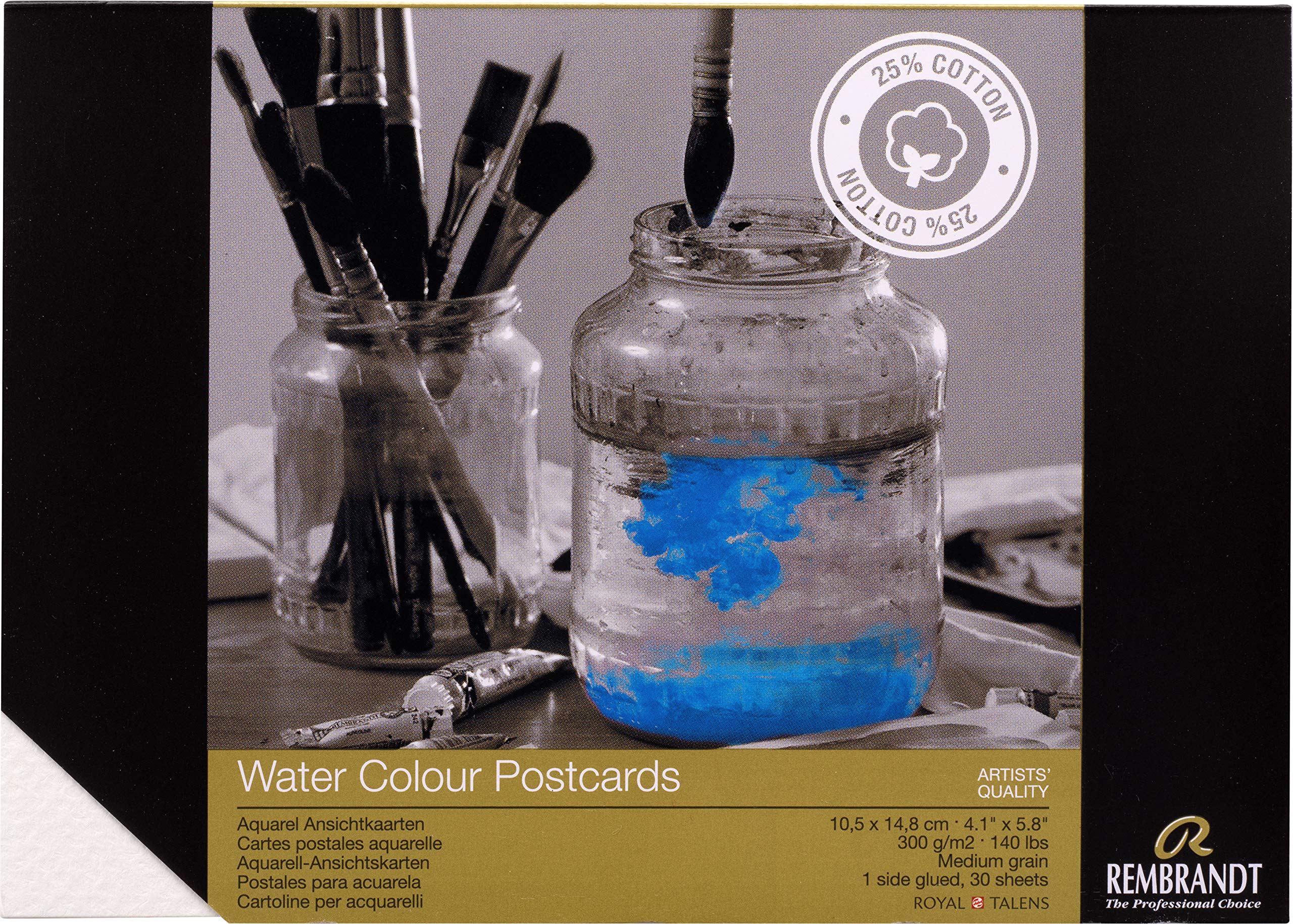 Rembrandt Papel de acuarela tarjeta Postal 10.5 x 14.8 cm 300 g 30 páginas (93070011)