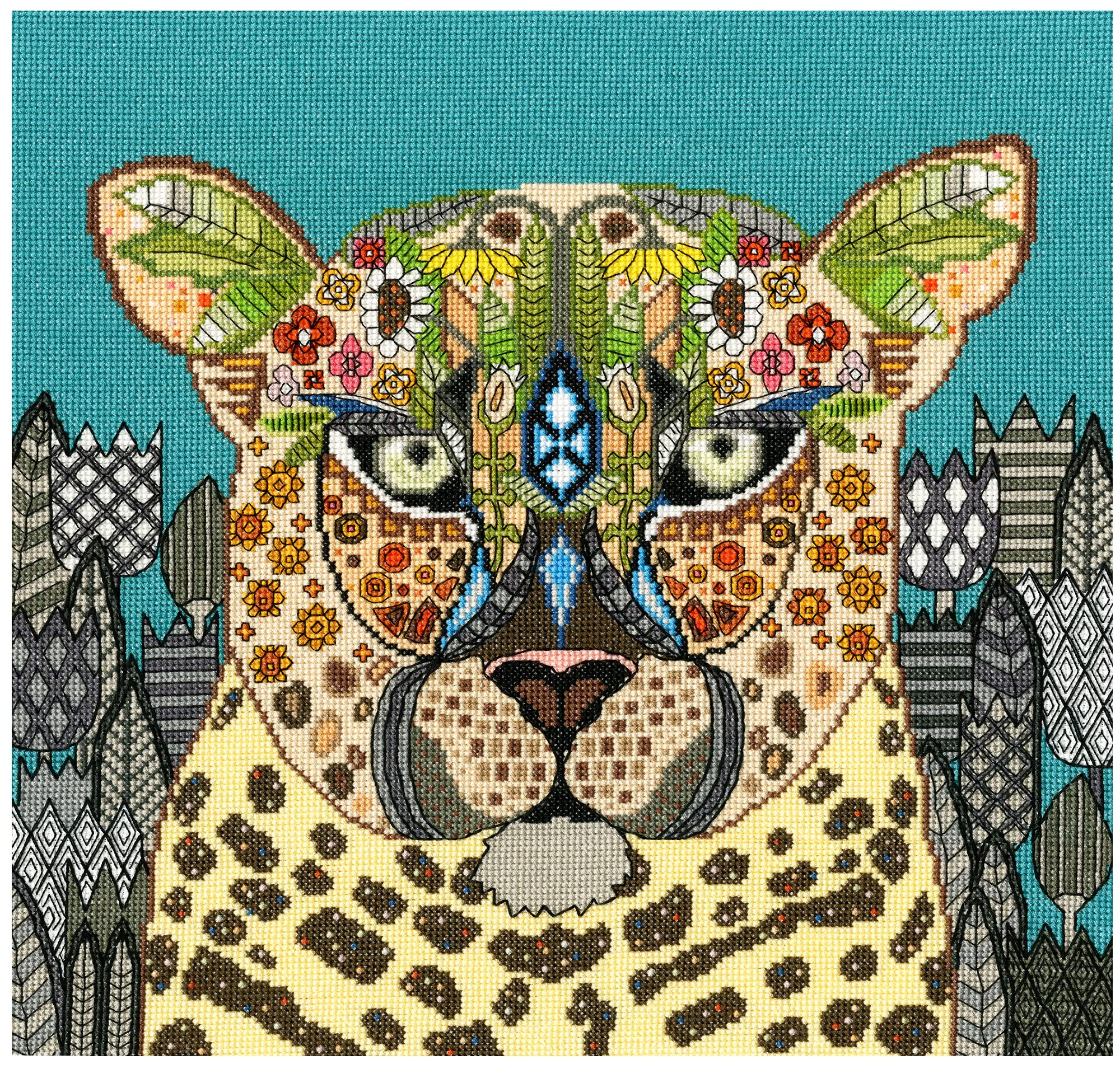 Bothy Threads Cross Stitch Kit - Jewelled Leopard
