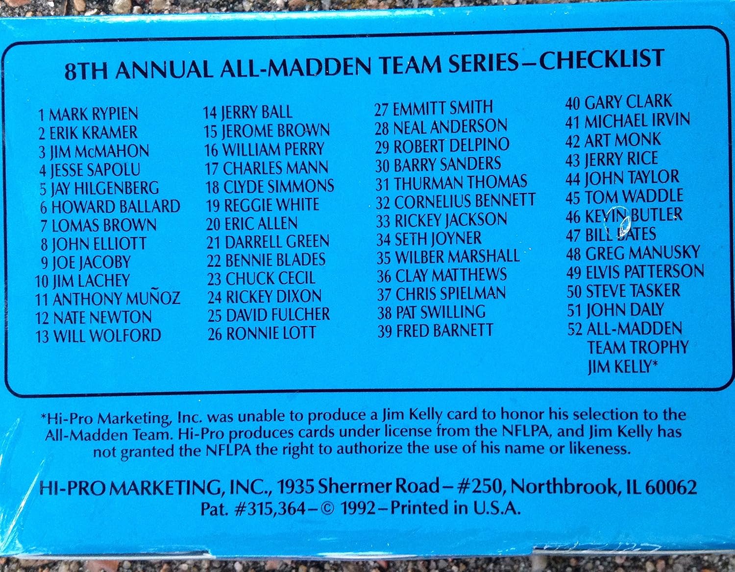 Trading Cards 1992 Action Packed The All Madden Team 8th Annual Football Box Grassrootmarkmen Com
