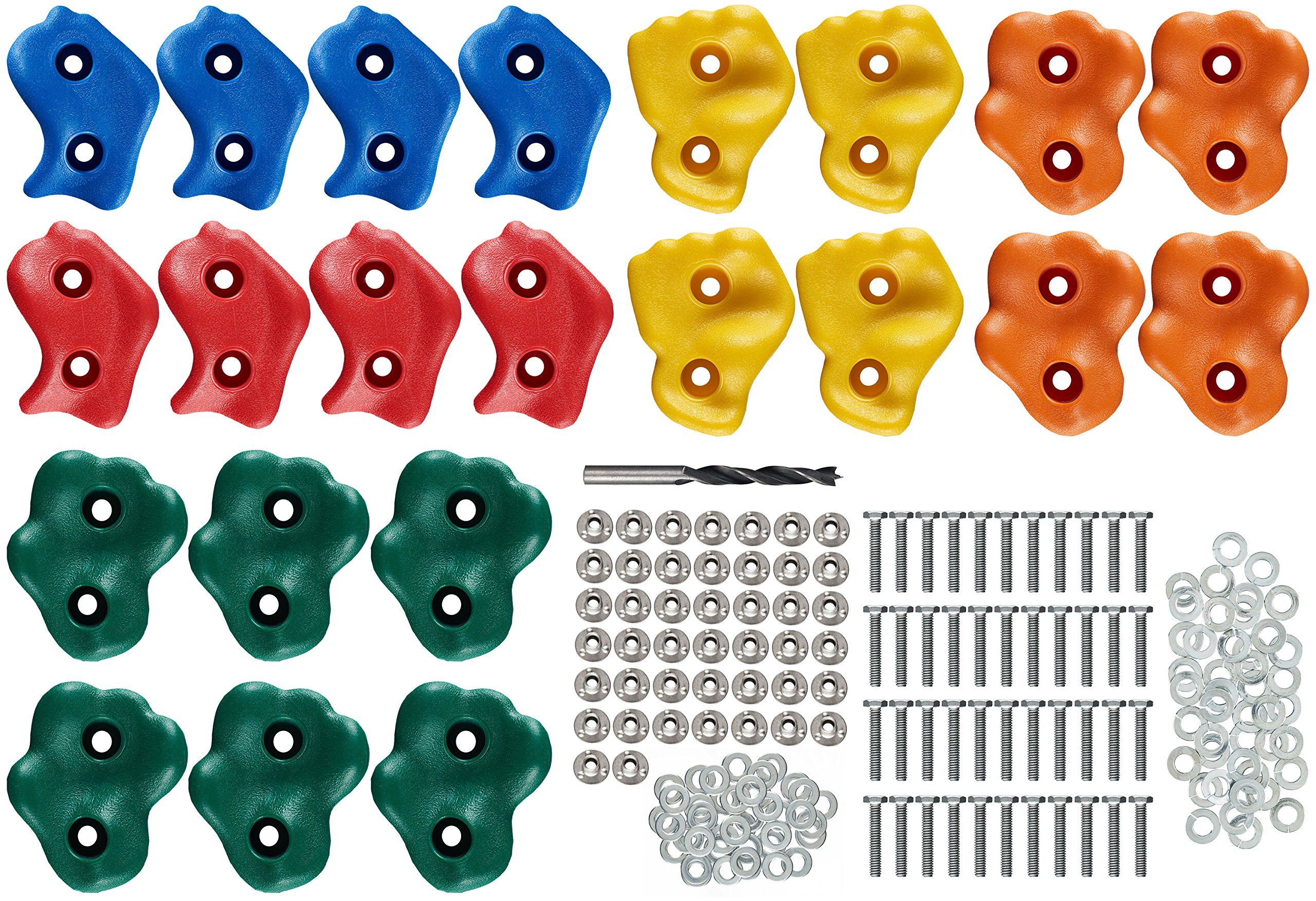 22 Assorted Deluxe Rock Climbing Holds for Kids Outdoor Climbing