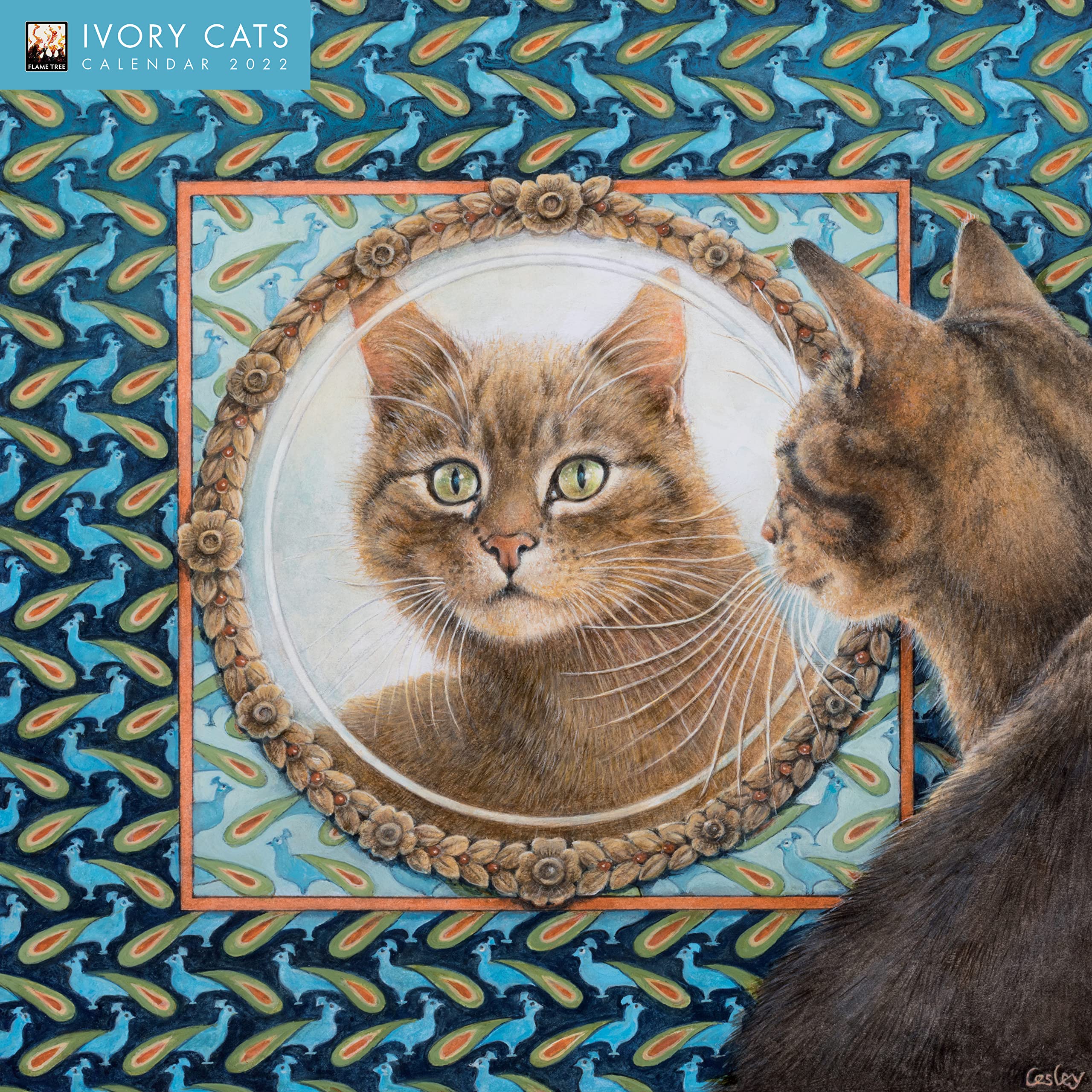 Ivory Cats Mini Wall Calendar 2022 (Art Calendar) - Flame Tree Publishing