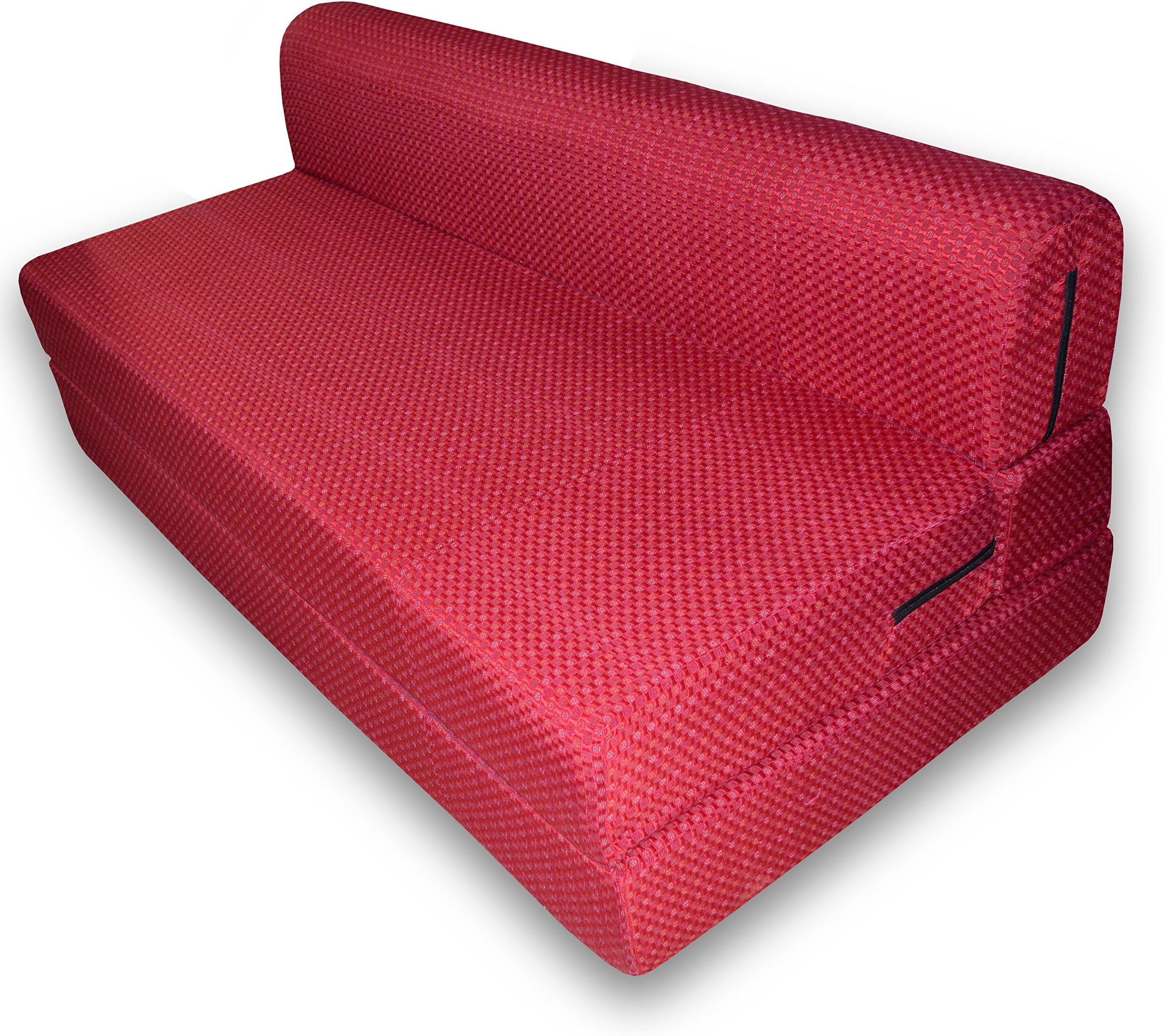 Sleepinns Country Home's Sofa Cum Bed (60X73X7 Inch) Maroon