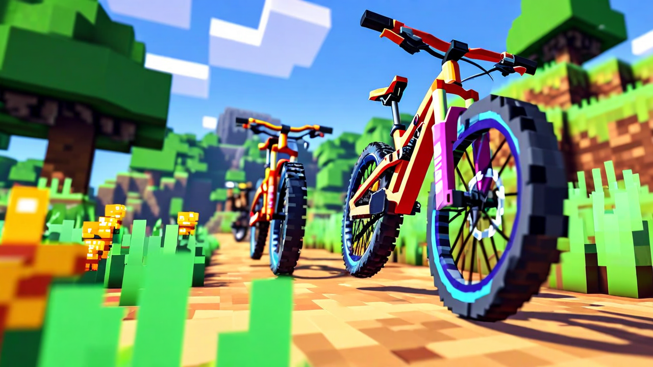 Bicycle Mod for Minecraft - Ride 6 Colors & Explore
