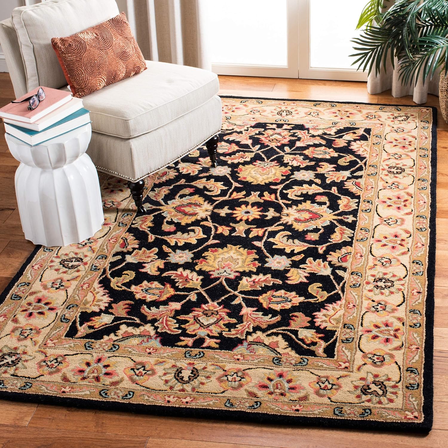 Safavieh Heritage HG957A Area Rug Black/Gold Amazon.co.uk Kitchen