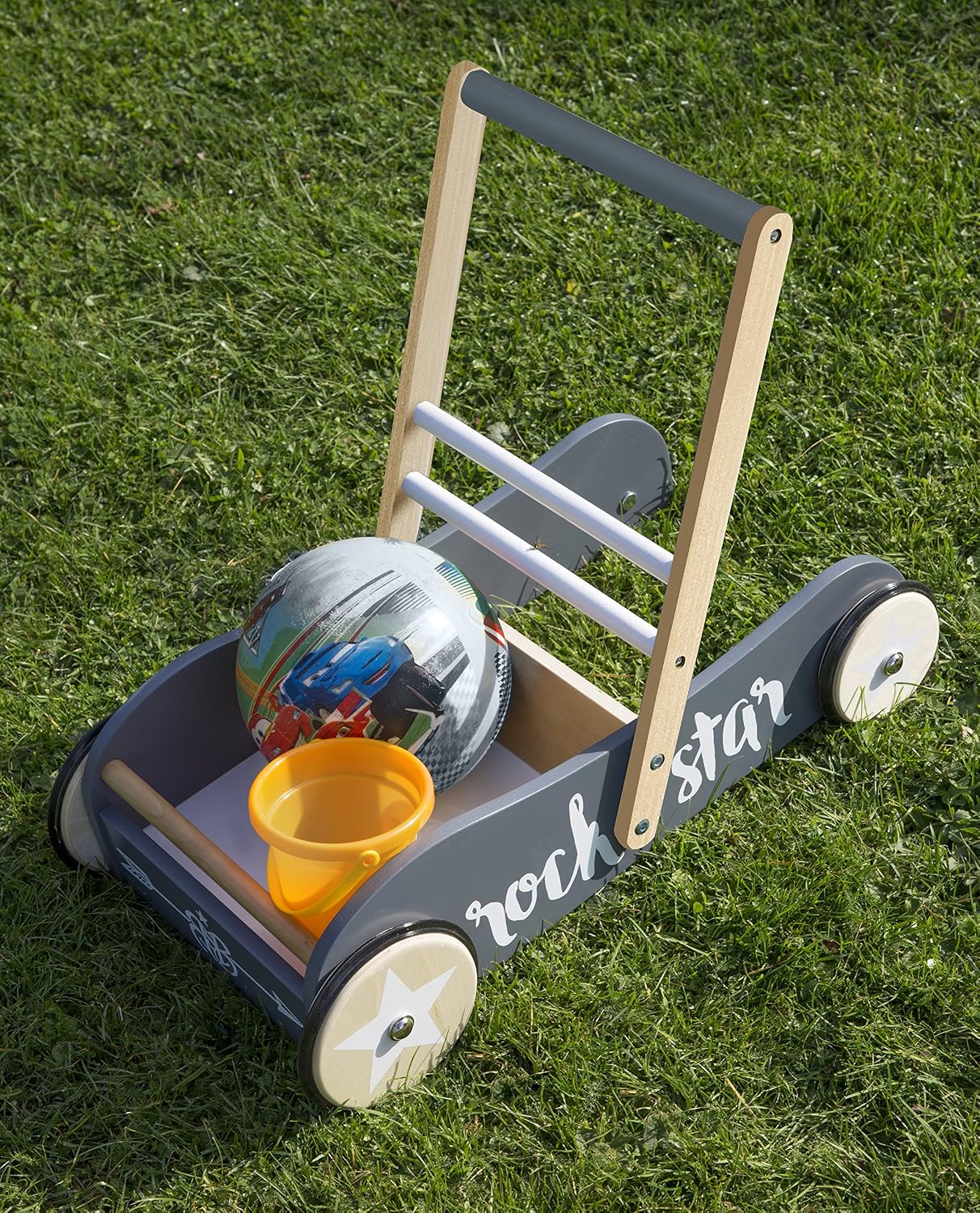 roba Baby Walker Rock Star Baby 3 for Babies, Walking Aid with Brake, Usable as Doll Carriage, for Girls & Boys - Image 4