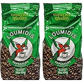 Loumidis Greek Ground Coffee Papagalos Traditional 2 Pack (16 Ounces)