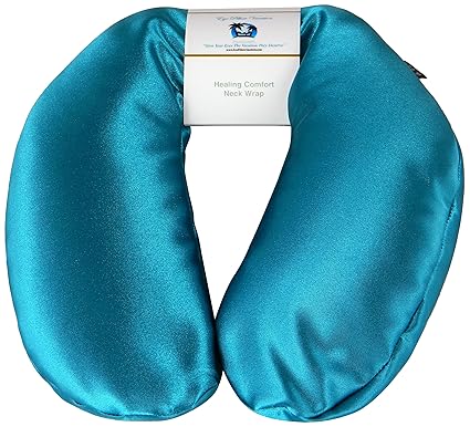 Aqua Silky Satin Neck Pain Relief Pillow Hot Cold