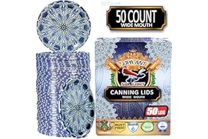 SUPA ANT Canning Lids-Canning Lids Wide Mouth-Canning Jar Lids-Wide Mouth Canning Lids-Can Lids-Jar lids- For Jars Canning Lids 50pk (Blue)