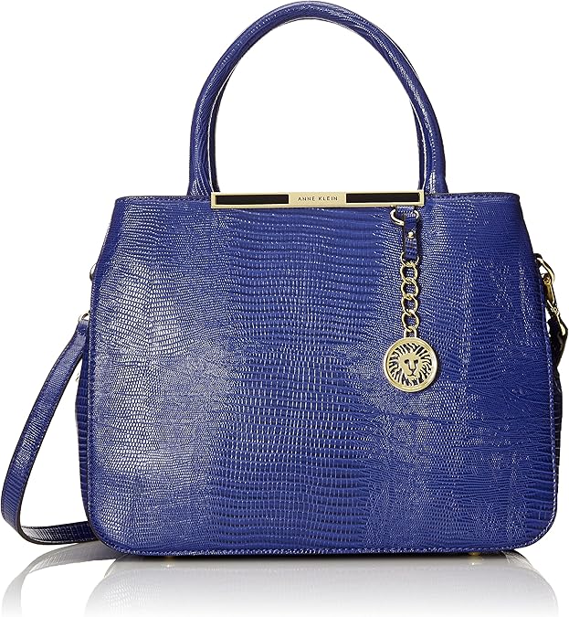 Anne Klein Runwild Satchel Shoulder Bag, Indigo/Blue, One Size Clothing