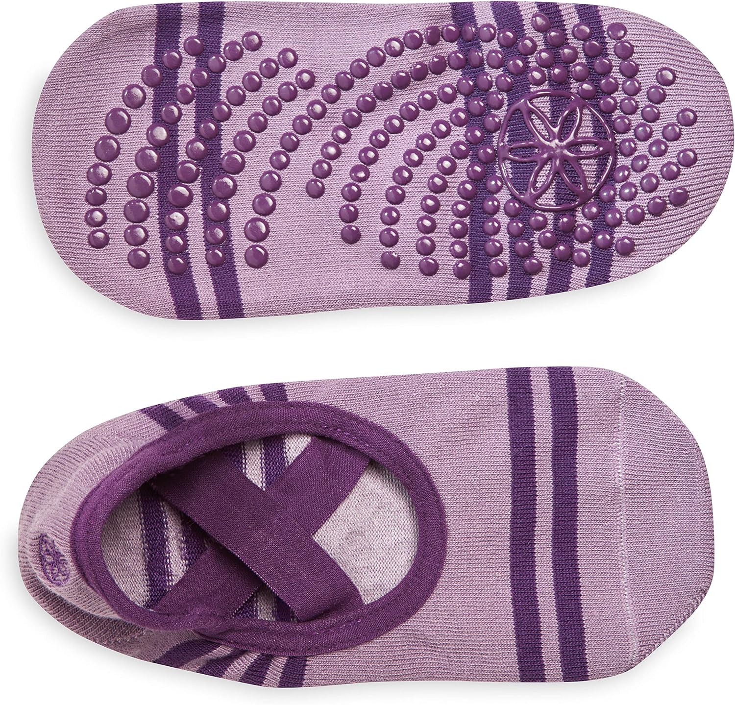 Gaiam Grippy Barre Socks for Extra Grip in Standard or Hot Yoga, Barre, Pilates, Ballet or at Home for Added Balance and Stability, Black/Grey : Clothing