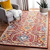 SAFAVIEH Antiquity Collection Accent Rug - 4' x 6', Red & Yellow, Handmade Traditional Oriental Wool, Ideal for High Traffic 