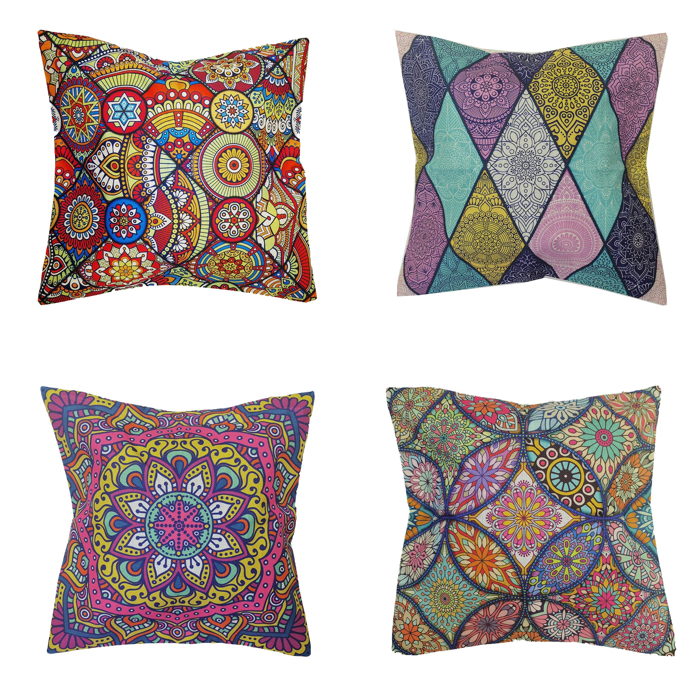 Mandala Cushion Cover, Pillow Case for Sofa Bed (45 x 45 cm)