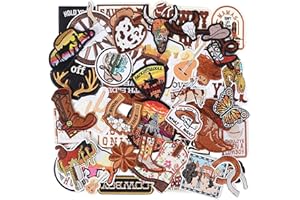 Western Embroidered Iron On Patches for Hats: Meneng 45Pcs Cowboy Sew On Applique Patches for Jackets Backpacks Clothing - Vintage Embroidery Patch for DIY Accessories