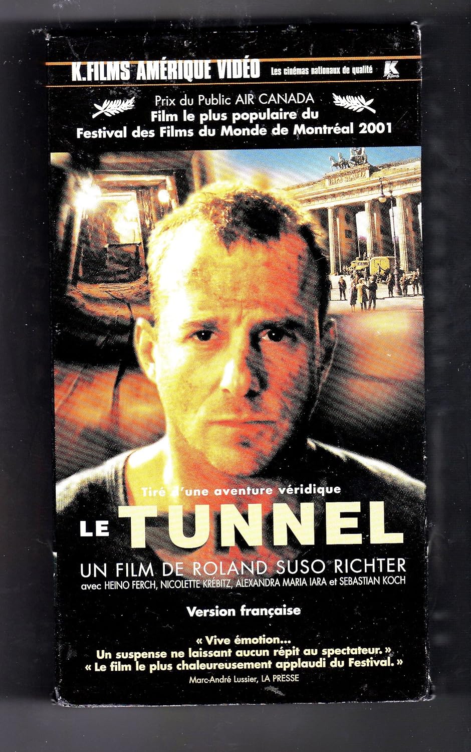 LE TUNNEL V.F. Der Tunnel, VERSION INTÉGRALE DE PLUS DE 3H (EN FRANÇAIS, FILM VHS SUR 2 CASSETTE