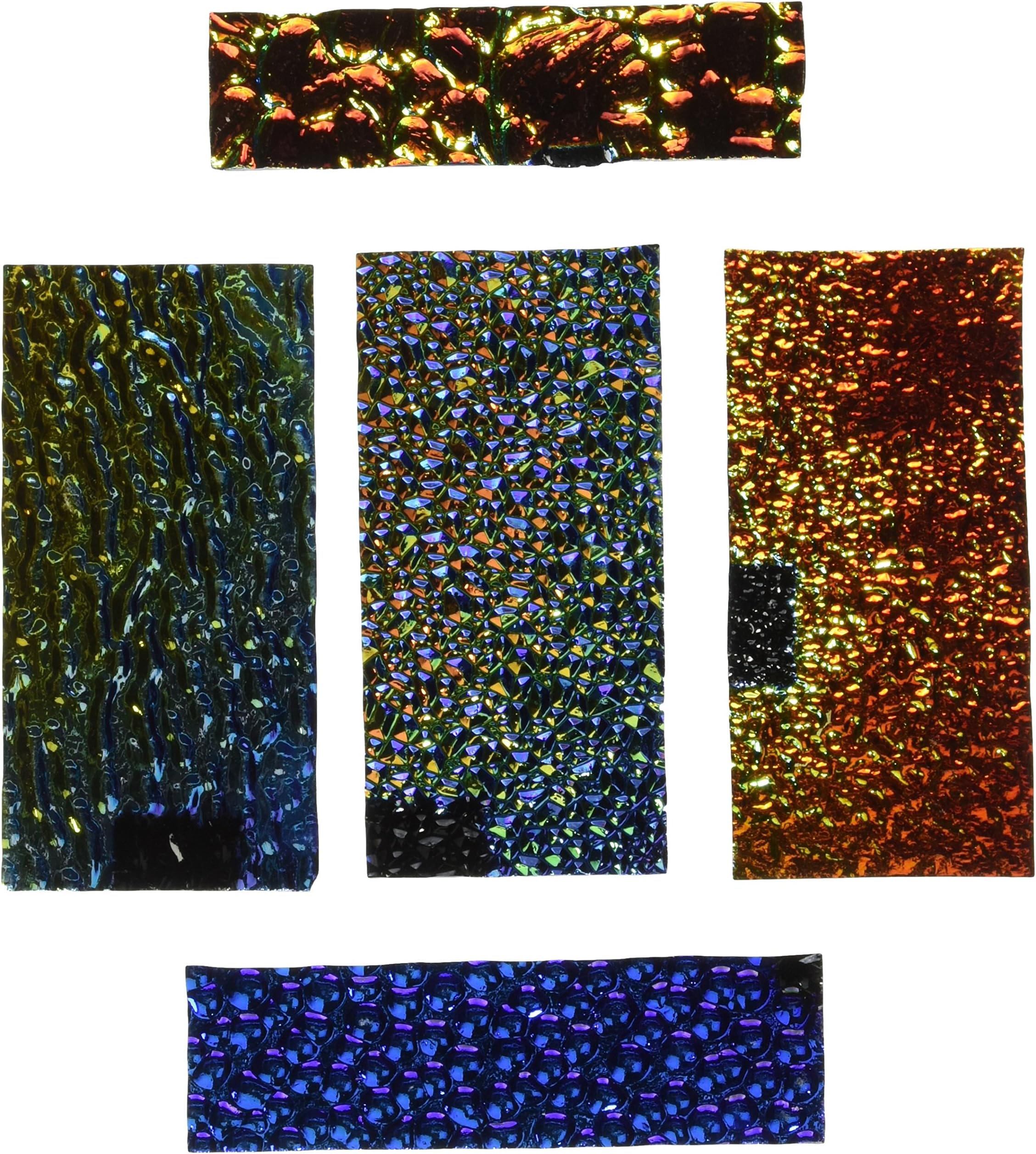 DichroMagic Dichroic Wissmach Texture Scrap on Black - 90 Coe, 1/4 lb