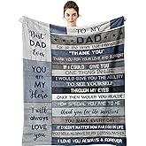 Yamco Dad Gifts Blanket - Dad Gifts from Daughter - Dad Gifts from Son 80"x60" Blankets - Dad Birthday Gifts - Gifts for Daddy - Father Gifts - Gifts for Dad Who Wants Nothing - Best Dad Gift Ideas