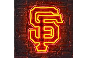 BRINEON Baseball Neon Sign for Wall Decor Baseball Neon Light for Man Cave Birthday Gifts for Men With Dodge Baseball Team Logo Sign Led Neon Sign for Bar,Party,Dorm Decor Size16.1 * 12.2inch(D062-SF)