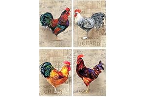 EUROPEAN EXCELLENCY Rooster Rice Paper for Decoupage A4 I Scrapbook Paper I Easter Crat Supplies I Decoupage Paper Vintage, Vintage Decoupage Supplies Roosters – 2 Sheets