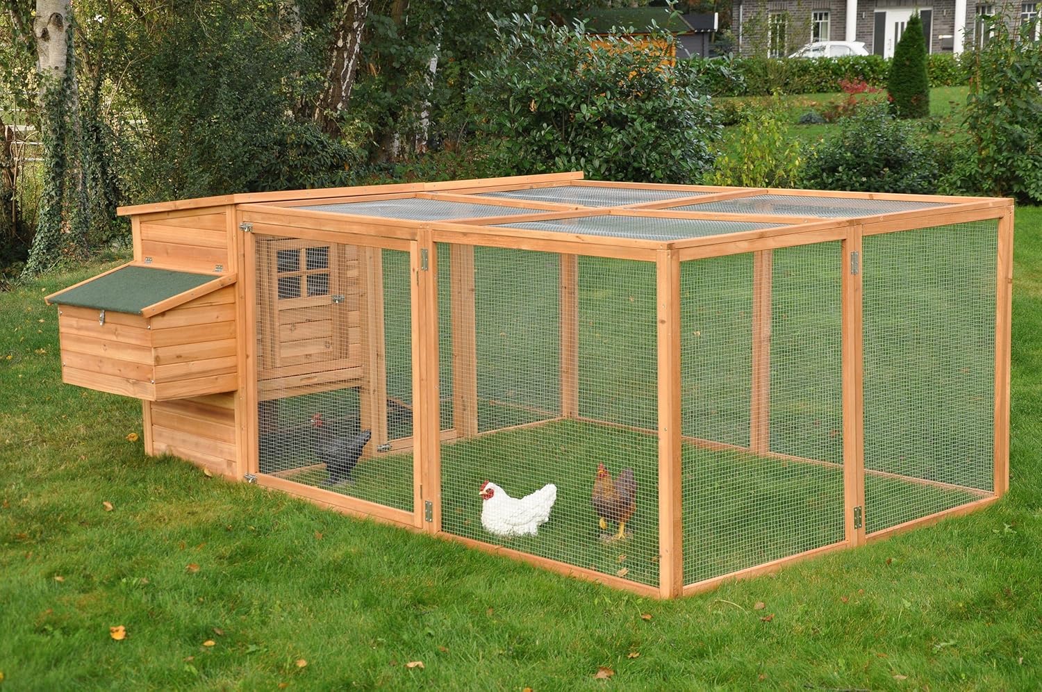 nanook Charlotte Weatherproof Chicken Coop with Run, Laying Box, 2 x