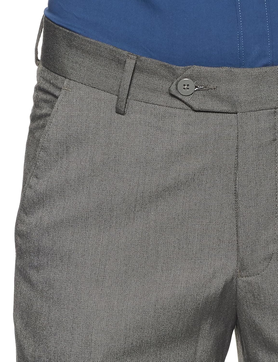 peter england men's slim fit formal trousers