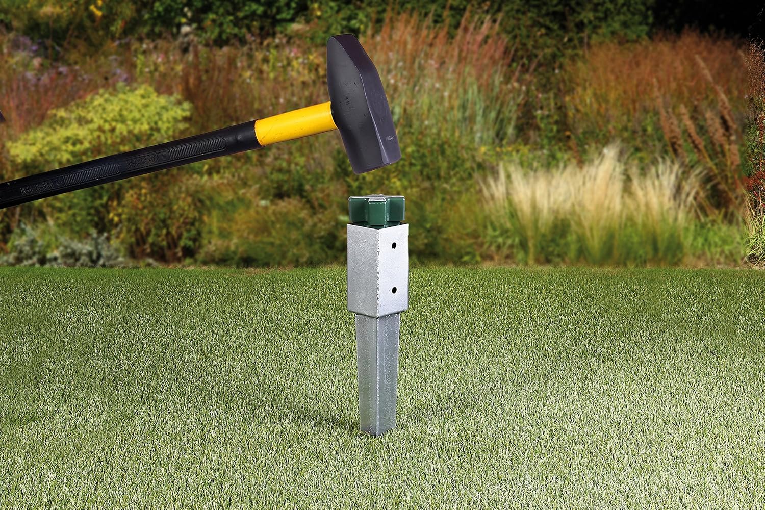 Gah Alberts 211233 Einschlag Werkzeug Fur Einschlag Bodenhulsen 70 X 70 Mm Und O80 Mm Kunststoff Grun Amazon De Baumarkt