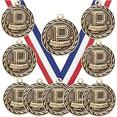 Express Medals Pack of 10 (or More) 2 Inch Gold Principals Award Medals Variations with or Without Engraving Personalization Engraved Custom Text Names
