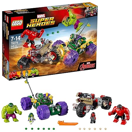LEGO Marvel Super Heroes 76078 - Hulk gegen Red Hulk, Superhelden-Spielzeug