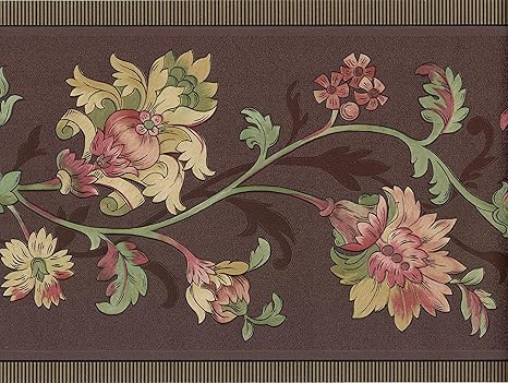 Amazon Com 8 In X 15 Ft Prepasted Wallpaper Borders Flower Wall Paper Border Fdb01087 Kitchen Dining Amazon Com 8 In X 15 Ft Prepasted Wallpaper Borders Flower Wall Paper Border Fdb01087 Kitchen Dining