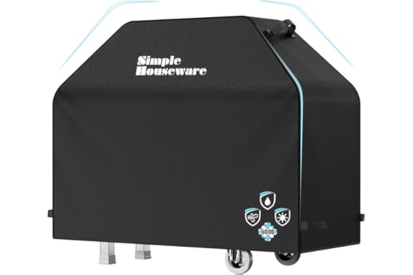 Simple Houseware 55-inch Heavy Duty BBQ Grill Cover, 600D Polyester Waterproof, Weather-Resistant