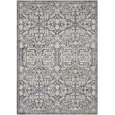 Loloi Amber Lewis Zuma Blue/Ivory 2'-3" x 3'-10" Accent Rug | Modern polyester floor decor with serene grey, blue and ivory palette for living rooms, bedrooms, entryways, and hallways