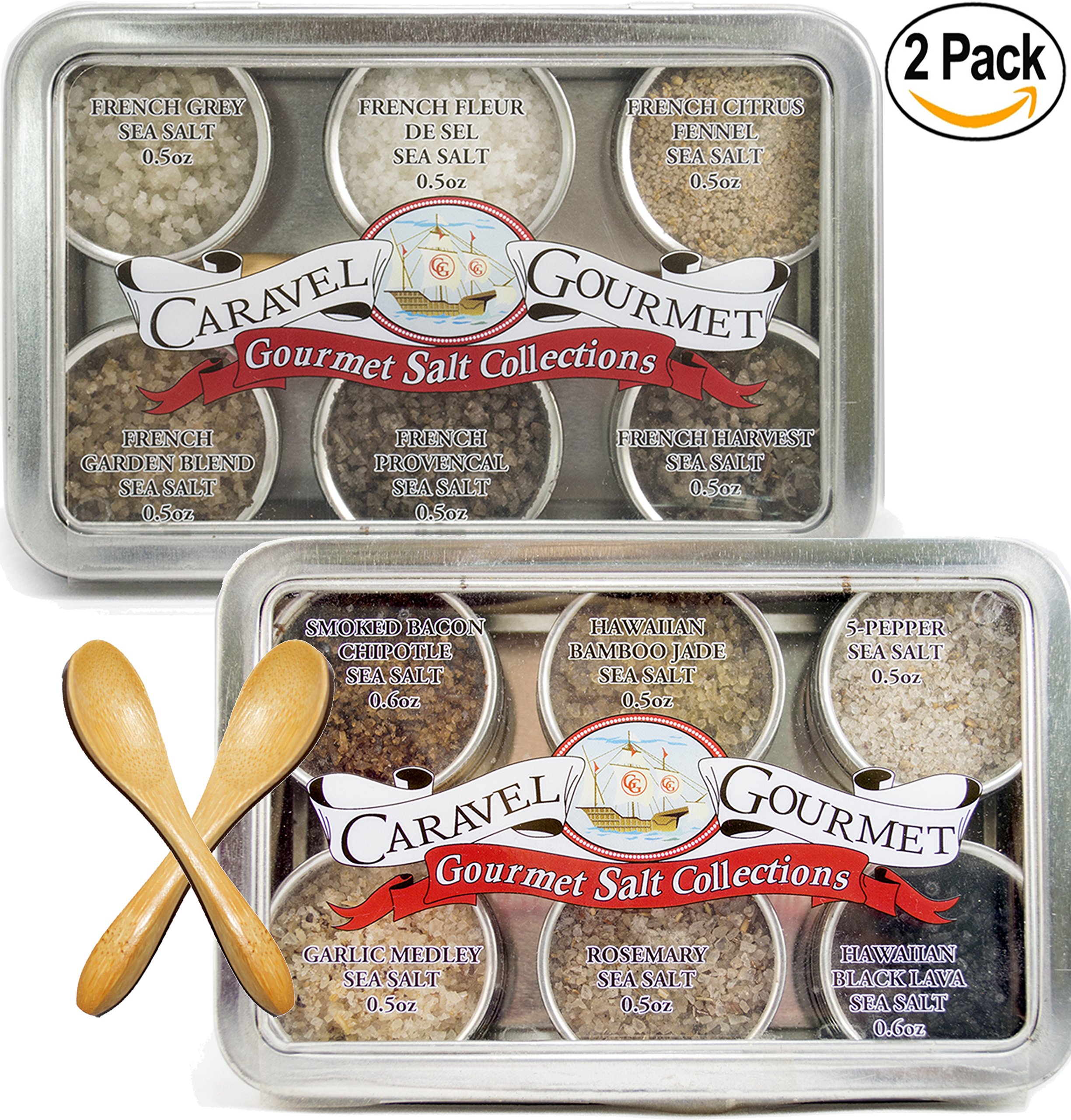 The Gourmet Sea Salt Sampler 2pack Infused + Natural
