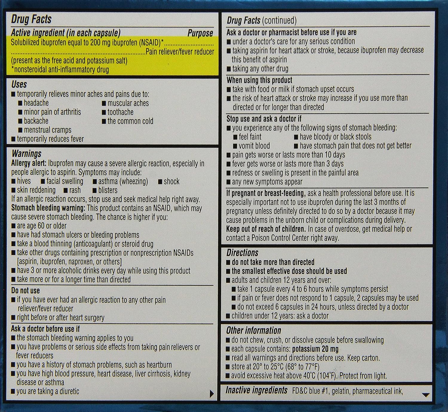 Kirkland Signature Ibuprofen Liquid Softgels 200mg, 360 Capsules: Health & Personal Care
