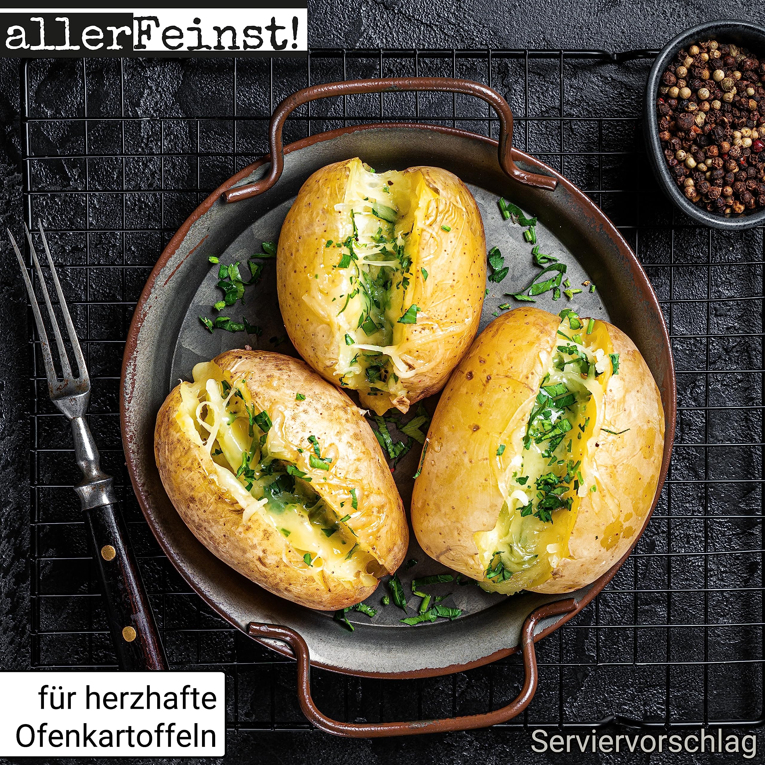 allerFeinst! - Premium Kräuterbutter Gewürz mit Röstzwiebeln - Gewürzzubereitung - für köstliche Kräuter Butter und mehr, 1er Pack (1 x 80g) 6