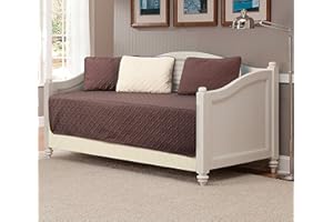 MK HOME Mk Collection 5pc Modern Bedspread DayBed Solid Embossed Coffee/Beige New