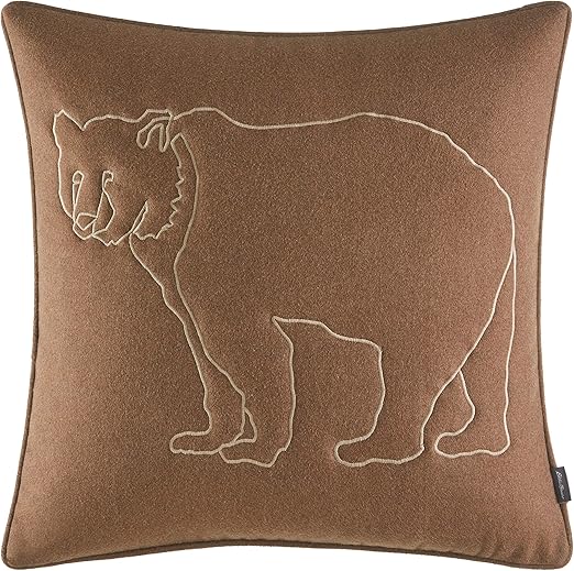 Amazon Com Eddie Bauer Bear Lines Throw Pillow 20 X 20 Brown