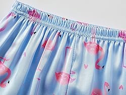 Topgal Cute Pink and Purple Flamingo Pajama Set for