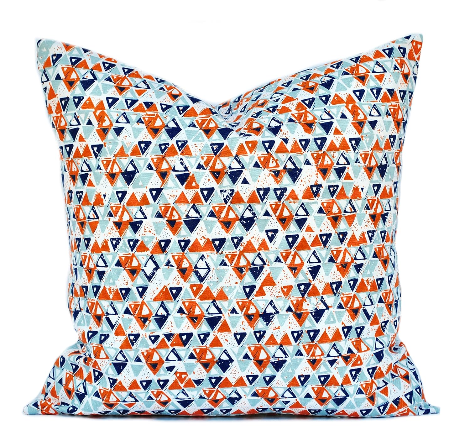 Amazon Com Two Geometric Pillow Covers Orange Pillow Navy Blue