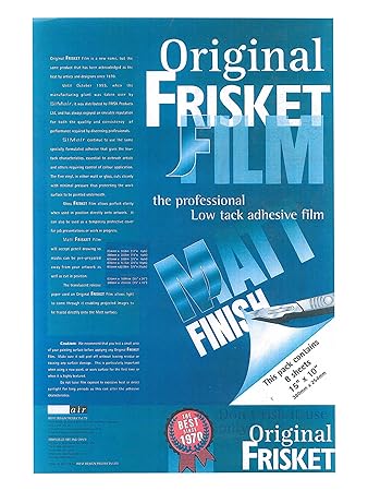 Frisket SA52808 Maskierfolie, circa 38.1 x 25.4 cm, 8 Blatt, matt