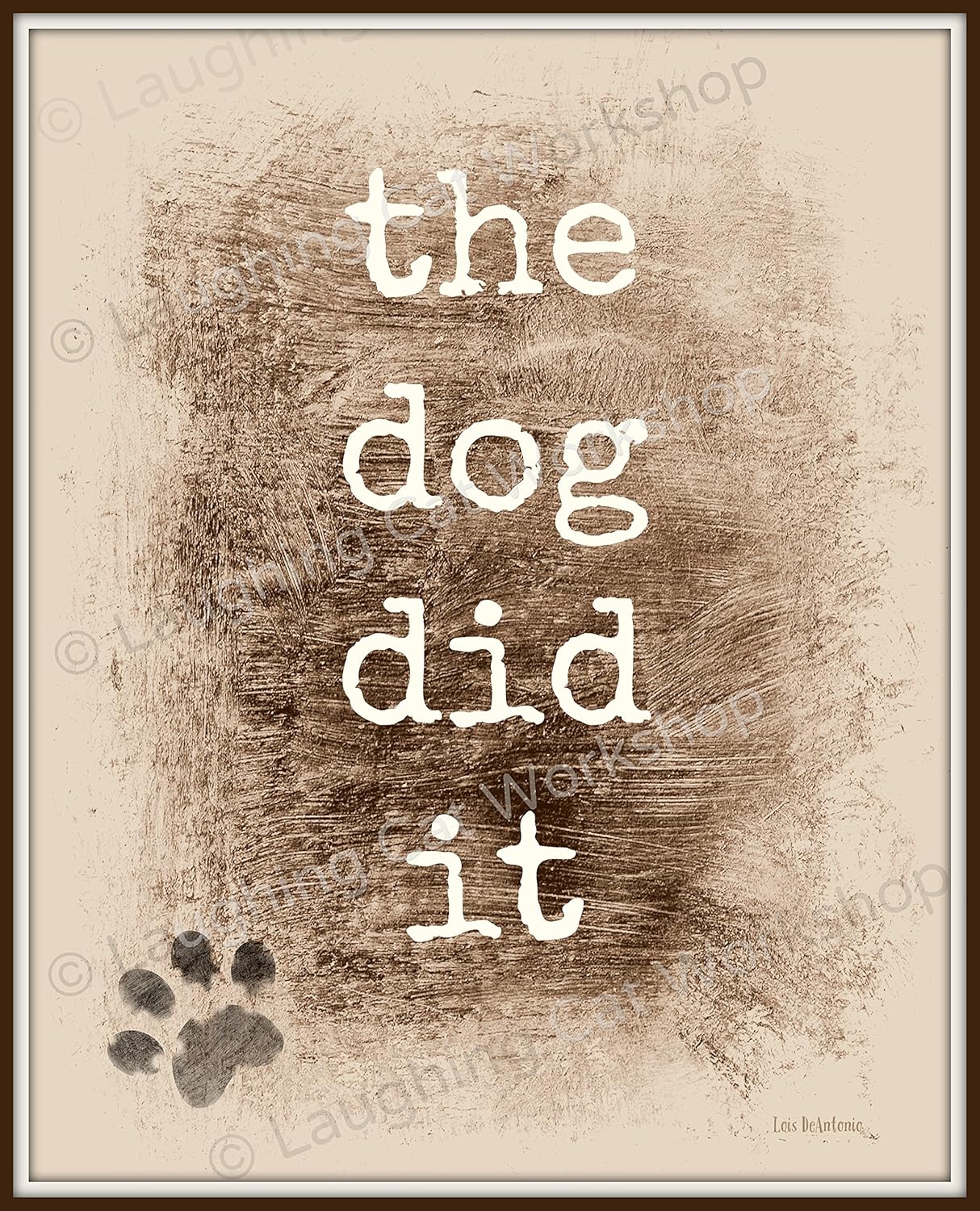 Amazon.com: Funny Dog Print, Funny Dog Quote Wall Art, The Dog Did It