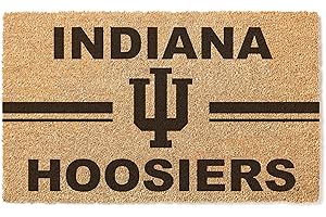 KH Sports Fan Indiana Hoosiers Team Logo Coir Doormat, 18x30 Inches, Hoosiers Outdoor Rug; Display Your Team Spirit with This Unique Indiana Hoosiers Doormat