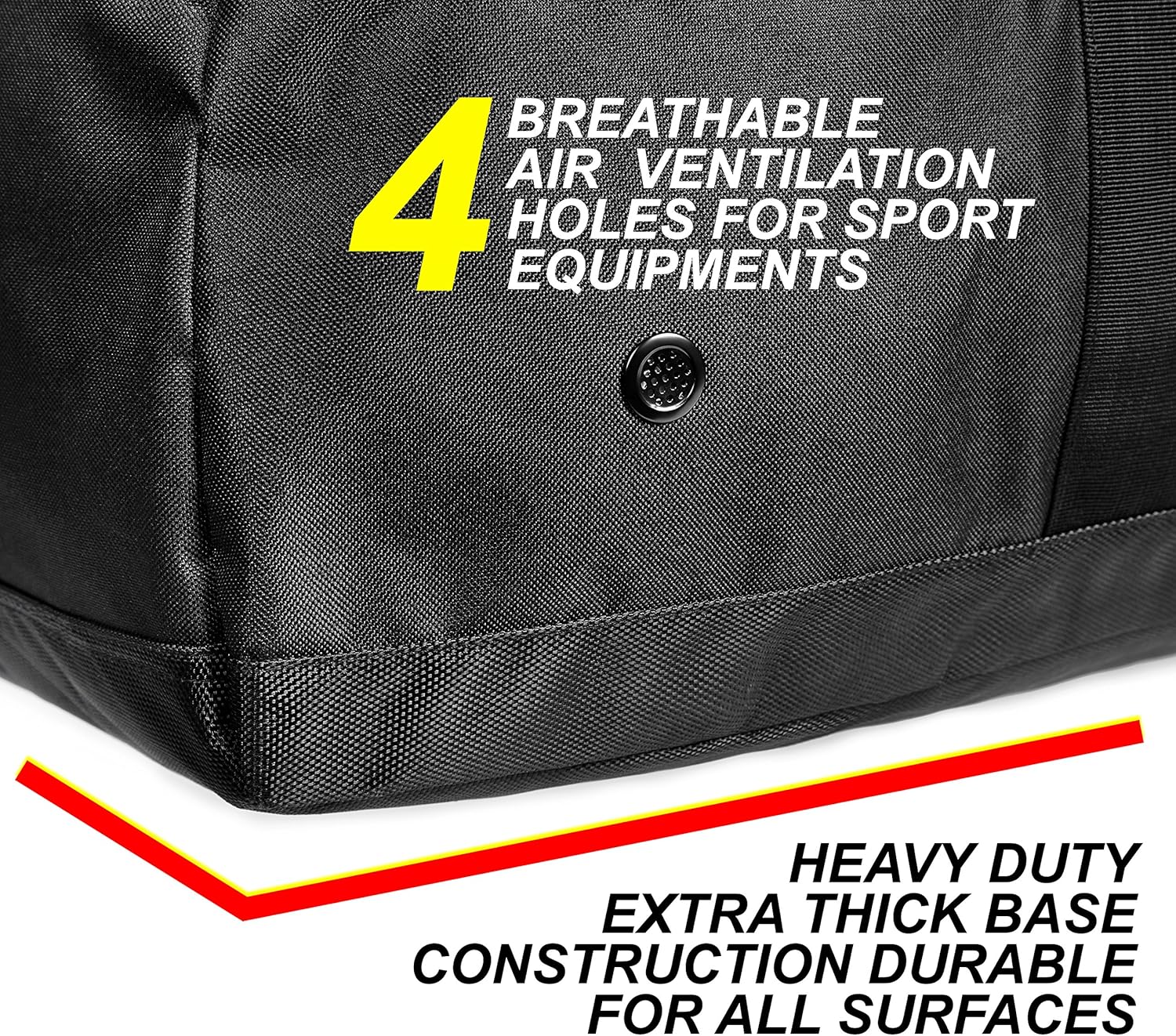  | Fitdom Heavy Duty Extra Large Sports Gym Equipment Travel Duffel Bag W/Adjustable Shoulder & Compression Straps. Perfect for Team Coaches & Best for Soccer Baseball Basketball Hockey Football & More | Sports Duffels