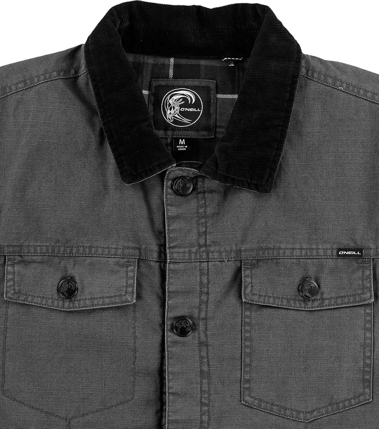 O'NEILL Men's Shifter Trucker Jacket, Asphalt, M: Clothing