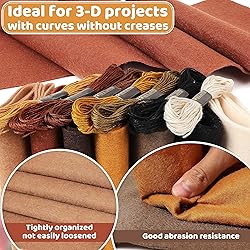 Brown Soft Felt Fabric Sheets: ZAIONE 7 Rolls
