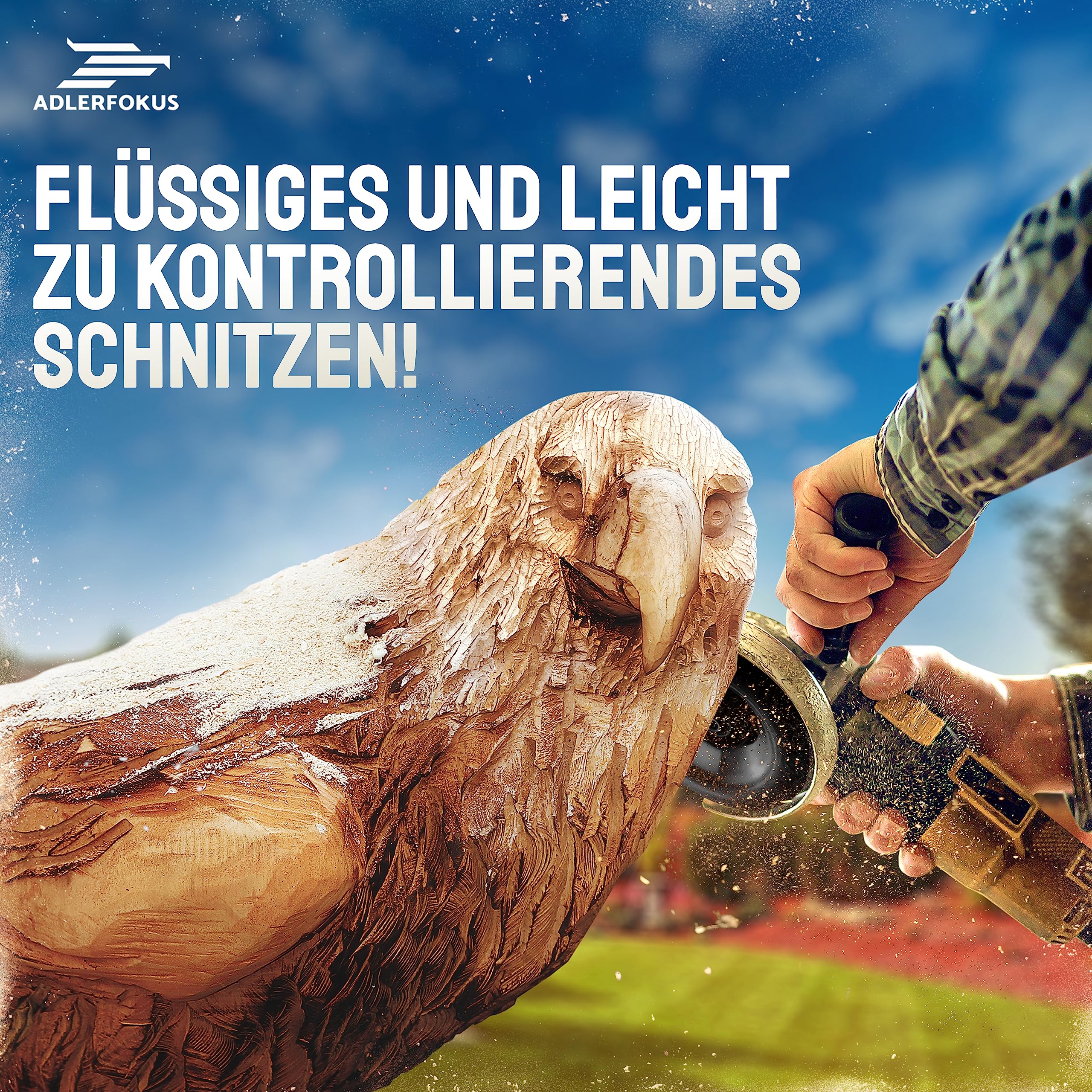 Adlerfokus Holz Schleifscheibe 125mm Set Winkelschleifer [EXTRA SCHARF] Flexscheibe für Holz - Wurzelfräse - Lackfräse - Baumstumpffräse - Raspelscheibe - Schleifen mit einer Flex Schleifscheibe 7