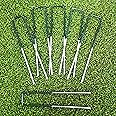50-Pack Green TOP, 6 Inch Garden Stakes, Landscape Staples, U-Type Turf Stake for Artificial Grass, Rust Proof Sod Pin for Securing Fences Weed Barrier Fabric Outdoor Wires Tents & Tarps