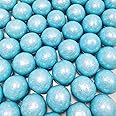 Large 1" Shimmer Light Blue Gumballs - 2 Pound Bag - Approximately 120 Gumballs Per Bag