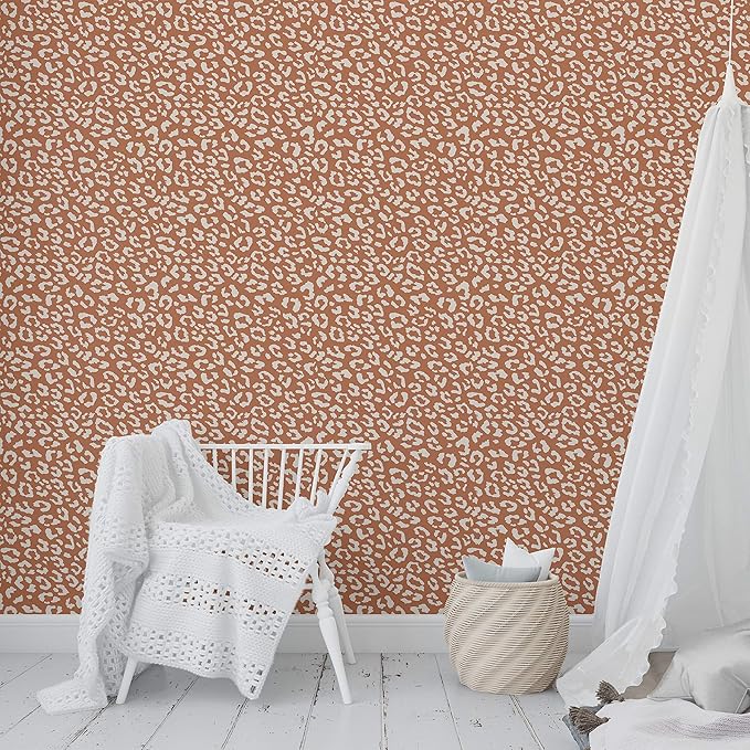 Amazon.com: Leopard Rust Peel and Stick Wallpaper - 2' X 16' Orange